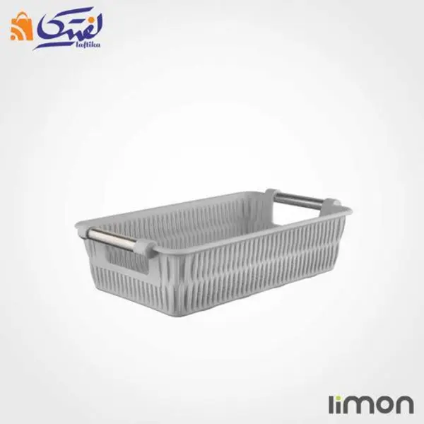 سبد دسته استیل طرح بامبو لیمون سایز 3