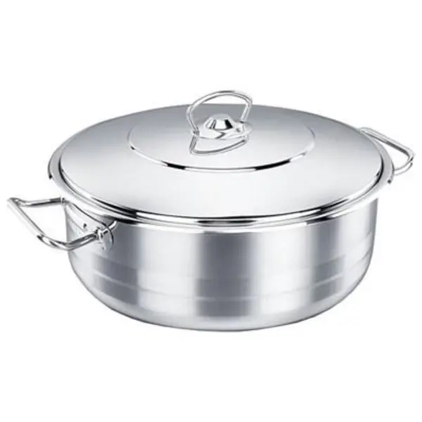 تابه دو دسته استیل 10 لیتر کرکماز سایز 36 مدل مگا 10x36cm کد 1956 - 2
