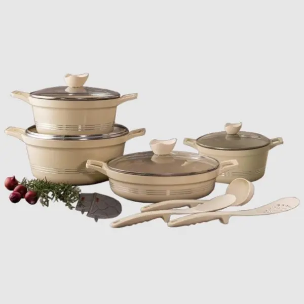 سرویس 11 پارچه کرم کلاسیک یونیک مدل UN-7710 - 2