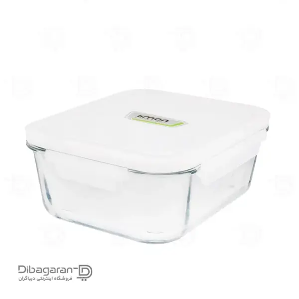 ظرف شیشه ای درب دار مستطیل 1.7 لیتر لیمون - 6