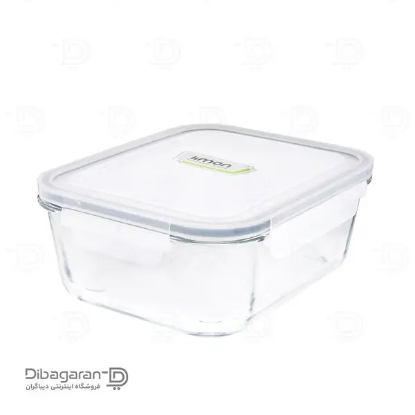 ظرف شیشه ای درب دار مستطیل 1.7 لیتر لیمون - 5