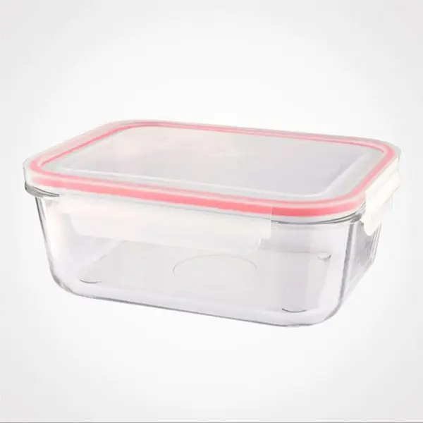 ظرف شیشه ای درب دار مستطیل 1.7 لیتر لیمون - 4