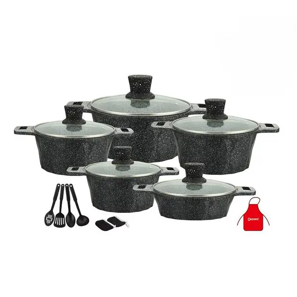 سرویس17 پارچه قابلمه گرانیت دسینی مدل 3000