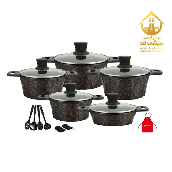 سرویس17 پارچه قابلمه گرانیت دسینی مدل 3000 - 2