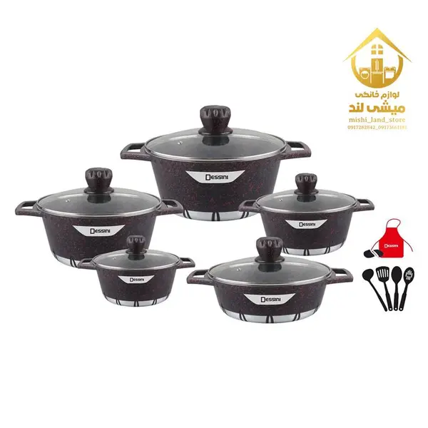 سرویس17 پارچه قابلمه گرانیت دسینی مدل 8001 - 3