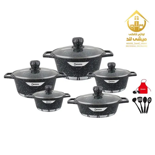 سرویس17 پارچه قابلمه گرانیت دسینی مدل 8001 - 2