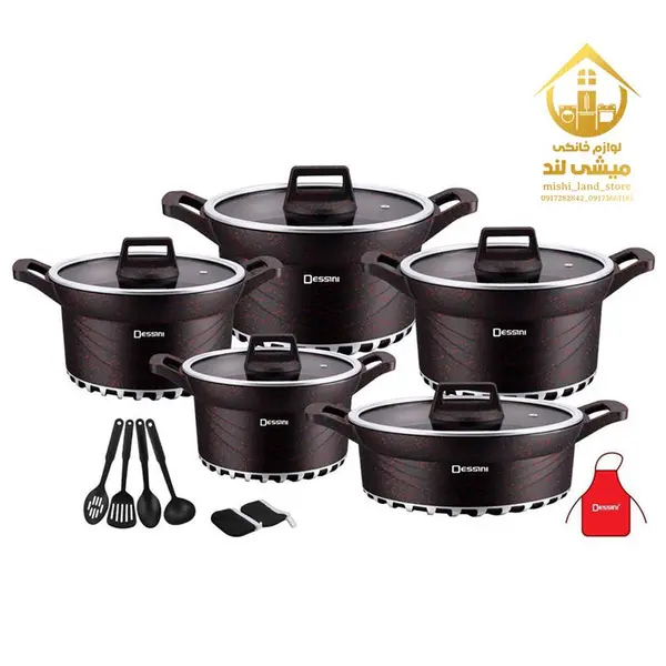 سرویس قابلمه 17پارچه دسینی اصل مدل 9008