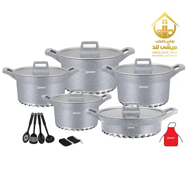 سرویس قابلمه 17پارچه دسینی اصل مدل 9008