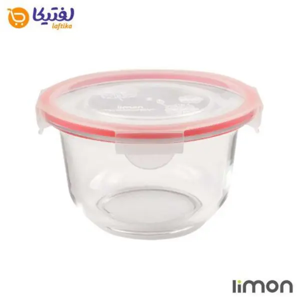 ظرف شیشه ای گرد دربدار 3لیتری لیمون کد 2075 - 3