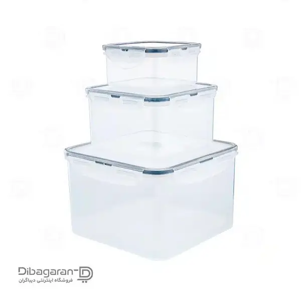 ظرف فریزری 6 پارچه مربع لیمون کد 7783 - 4