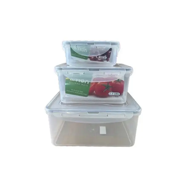 ظرف نگهدارنده لیمون مدل مستطیل کد SM3 بسته 3 عددی - 3
