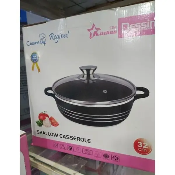 ماهیتابه دسینی سایز 32  درب دار دو دسته