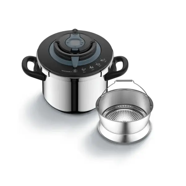 زودپز 6 لیتری تفال فرانسه Tefal Nutricook Schnellkochtopf 6L mit Korb P4220745 - 2