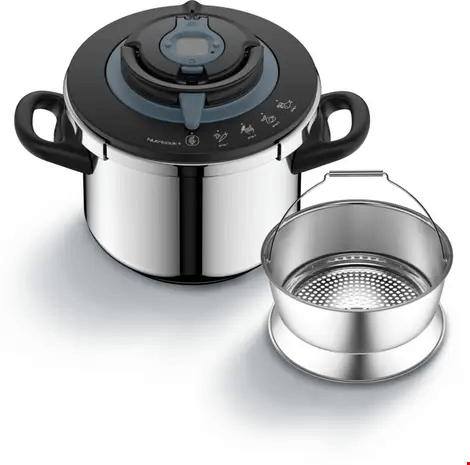 زودپز 6 لیتری تفال فرانسه Tefal Nutricook Schnellkochtopf 6L mit Korb P4220745