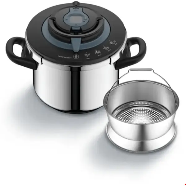 زودپز 6 لیتری تفال فرانسه Tefal Nutricook Schnellkochtopf 6L mit Korb P4220745 - 4