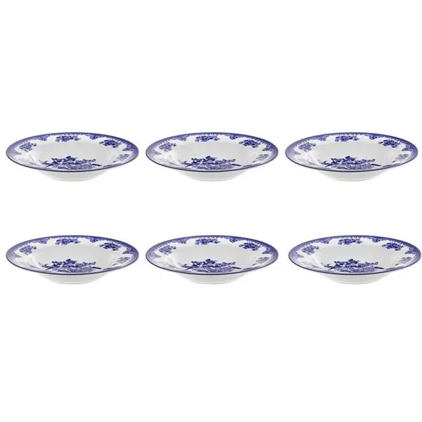 بشقاب خورش خوری چینی زرین ایران مدل فلورانس بسته شش عددی