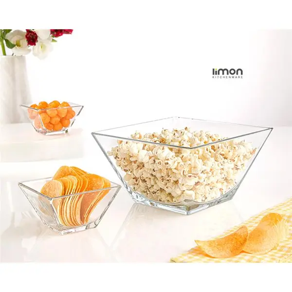 کاسه سرو پذیرایی شیشه ای لیمون - 2