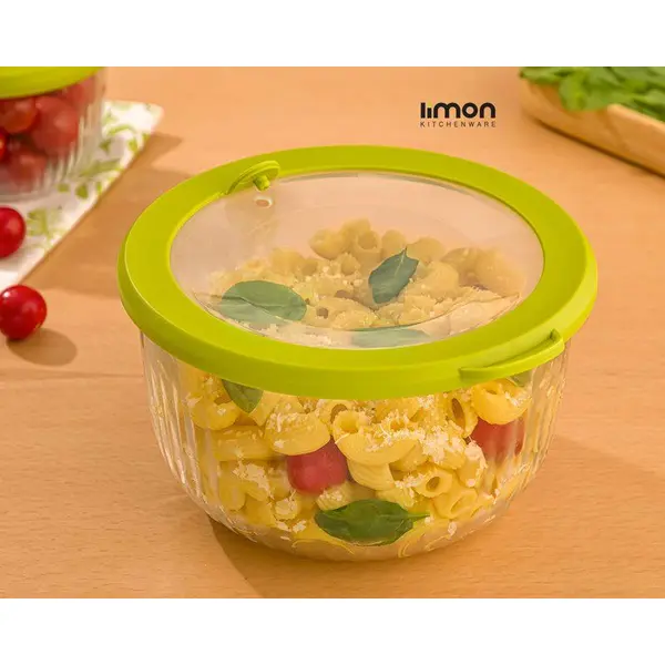 کاسه گرد شیاردار 470 میلی لیتر لیمون 2221
