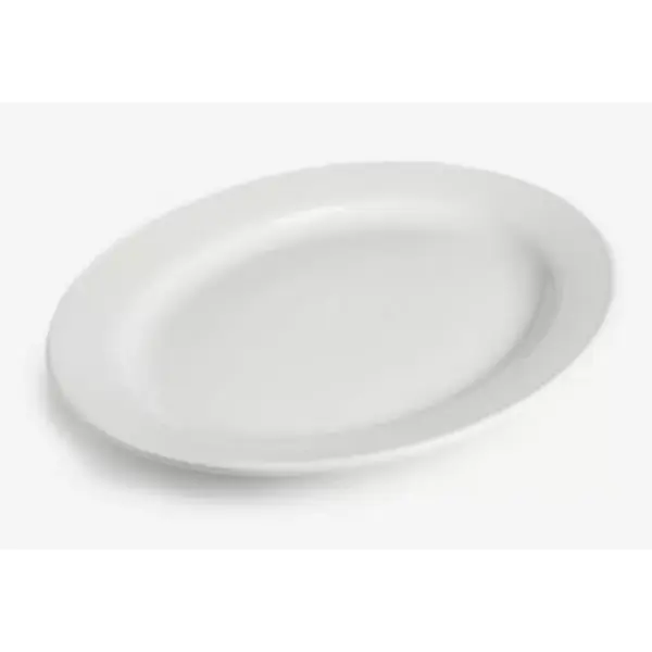 دیس بیضی چینی زرین سفید مدل هتلی 49 سایز 35 درجه عالی – 6 عد‍دی