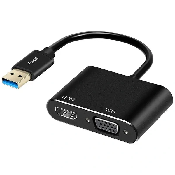 تبدیل 0.3 USB به HDMI و VGA فرانت Faranet مدل FN-U3DVH
