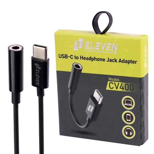 کابل و مبدل تبدیل Eleven CV400 Type-c To Aux 10cm