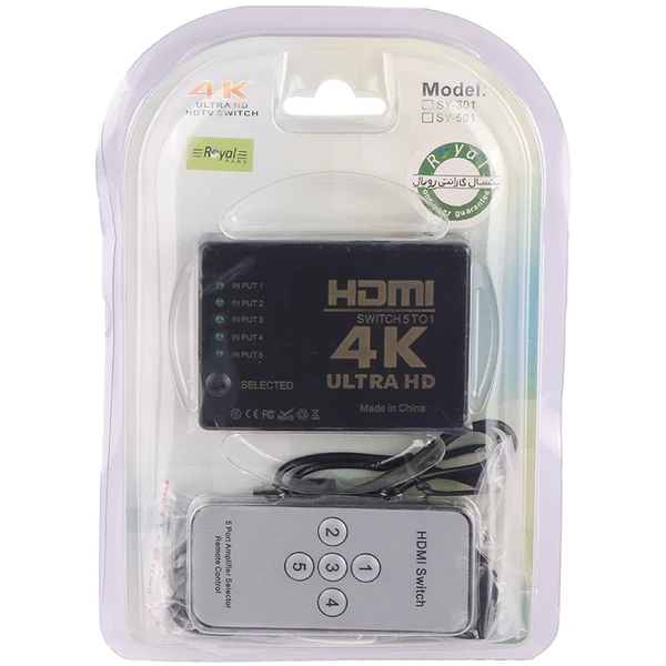 کابل و مبدل سوییچ Royal SY-501 5Port HDMI - 2