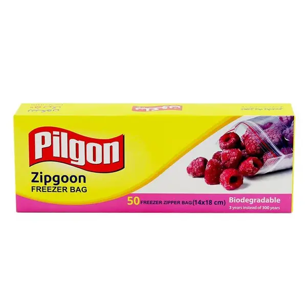 کیسه فریزر زیپدار پیلگون 50 برگ18*14سایز کوچک