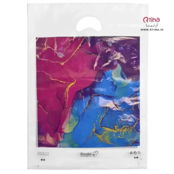 نایلون نازک دسته دار طرح آبرنگی سایز 35×25 - 2