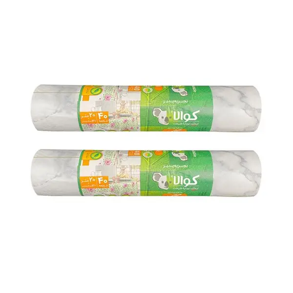 سفره یکبار مصرف کوالا مدل silk طرح سنگ رول ۲۰ متری بسته ۲ عددی