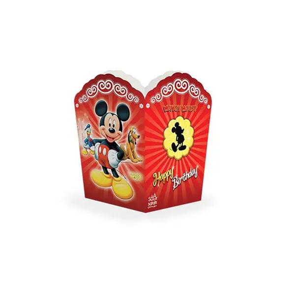 ظرف پاپ کورن طرح میکی موس کد Ar20147544 بسته 10 عددی - 2