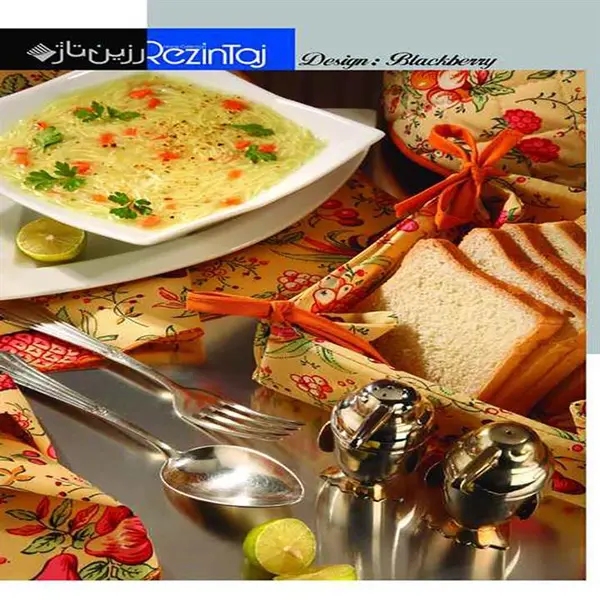 زیر بشقابی چاپی رزین تاژ طرح تمشک - 2