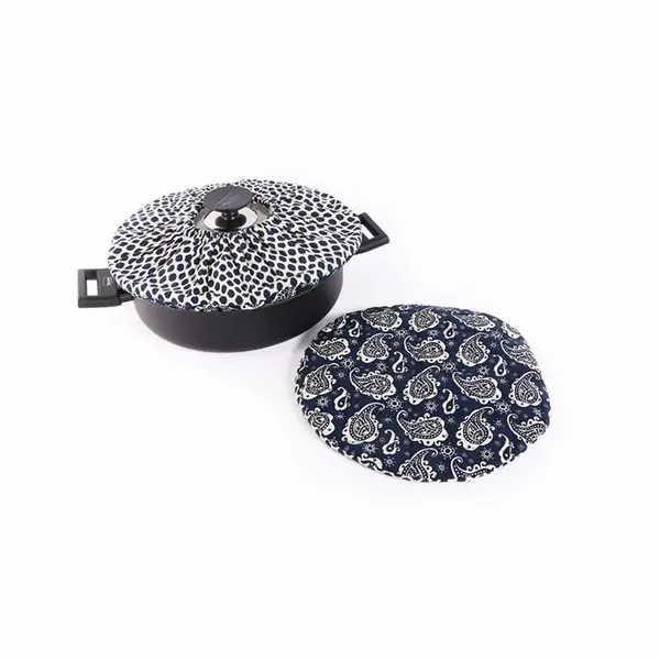 دمکن کتان تک کشدار رزین تاژ طرح ترمه - 2