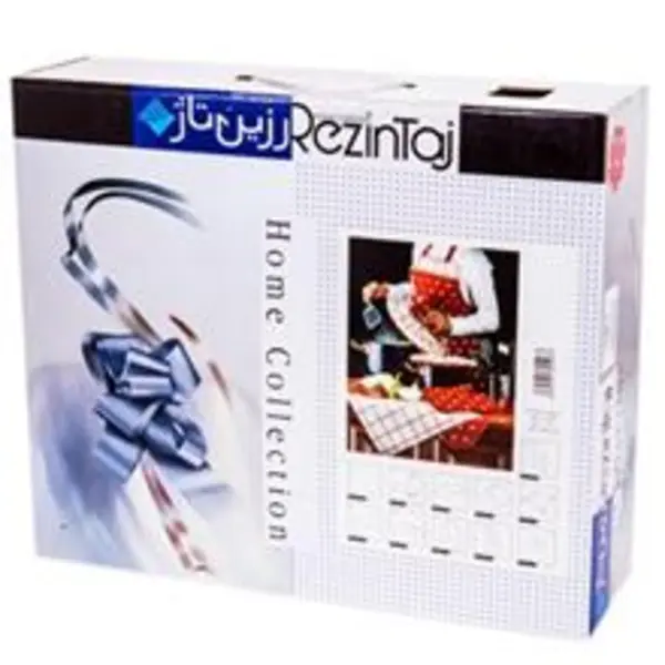 سرویس آشپزخانه کتان 20 تکه رزین تاژ طرح خالدار قرمز - 2