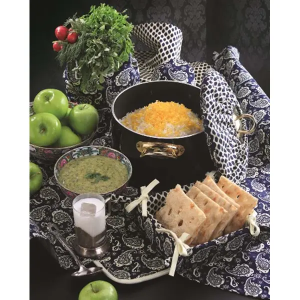 سرویس آشپزخانه 20 تکه رزین تاژ طرح ترمه کتان - 4