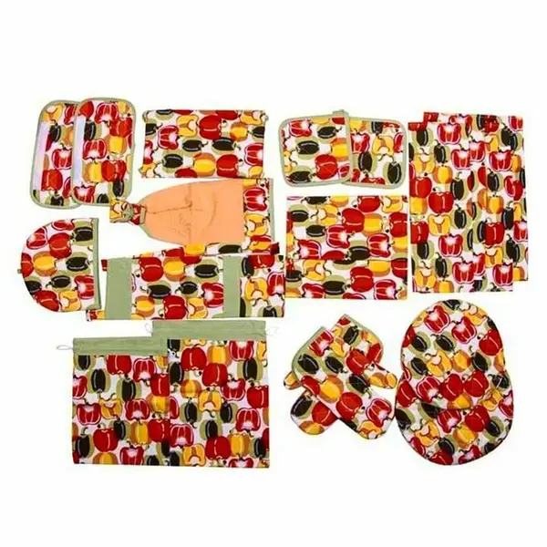 سرویس آشپزخانه 20 تکه رزین تاژ طرح فلفل دلمه کتان - 2