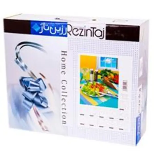 سرویس آشپزخانه کتان 20 تکه رزین تاژ طرح اسپرید آبی - 2