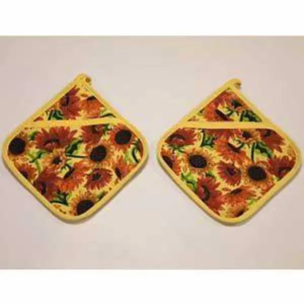 دستگیره اشپزخانه رزین تاژ20*20 طرح آفتابگردان چاپی - 2