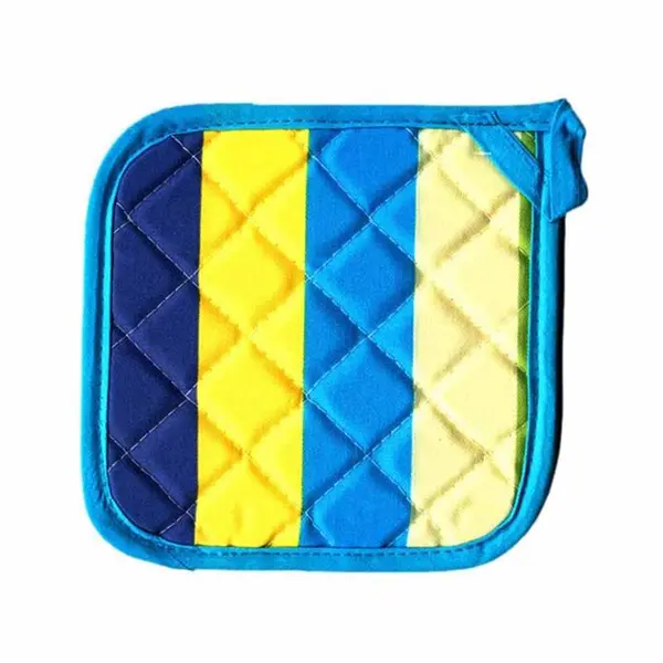 دستگیره کتان 20 × 20 رزین تاژ طرح رابید آبی - 2