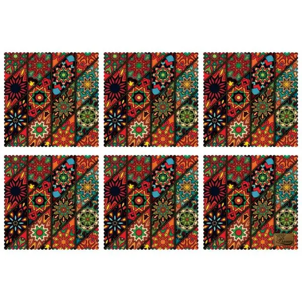 زیربشقابی مخمل رنس مدل U1-42542 سایز 30x30 سانتی متر