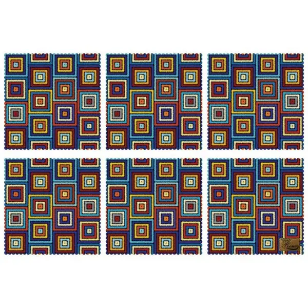 زیربشقابی مخمل رنس مدل U1-42544 سایز 30x30 سانتی متر