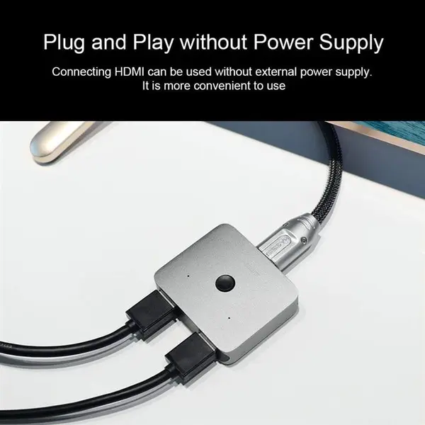 سوئیچ و اسپلیتر 1 به 2 Xiaomi Hagibis HDMI مدل HD0201 - 4