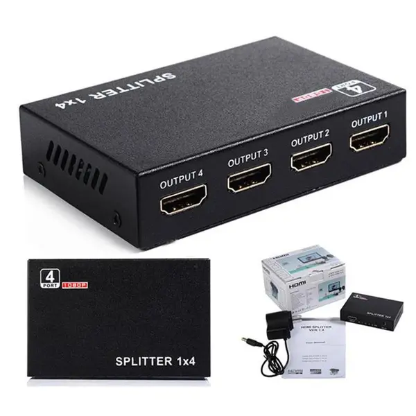 اسپلیتر 4 پورت V-net مدل HDMI با ویژگی FULL HD