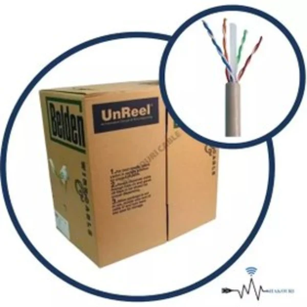 کابل شبکه بلدن CAT6 UTP تست فلوک پرمننت روکش LSZH