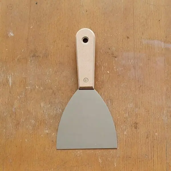 کاردک استیل دسته چوبی 10 سانتی - 2