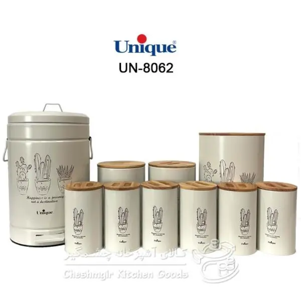 ست 10 فانتزی کرم کاکتوس درب بامبو یونیک مدل UN-8062 - 2
