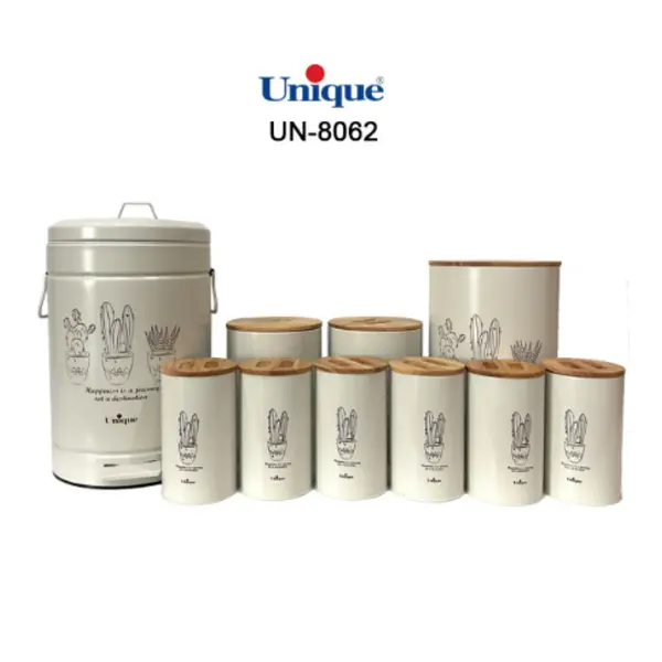 ست 10 فانتزی کرم کاکتوس درب بامبو یونیک مدل UN-8062 - 4