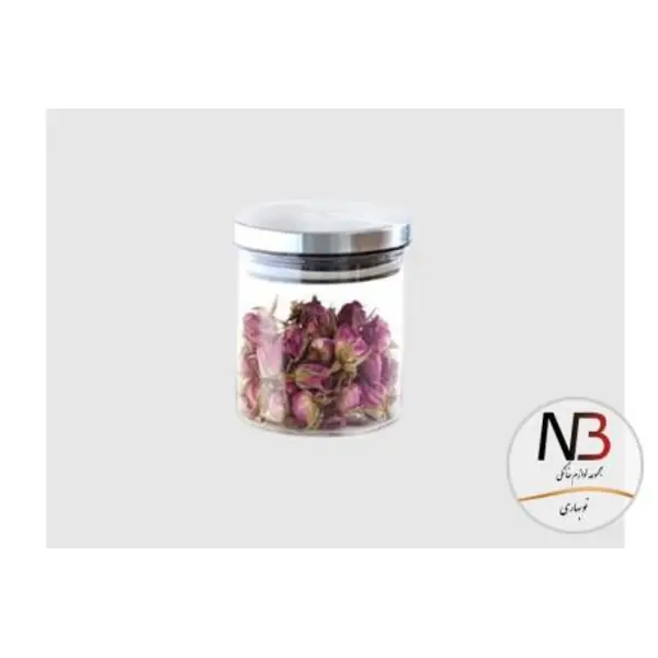 بانکه ادویه شیشه ای درب استیل 120 یونیک UN-1283 unique - 3