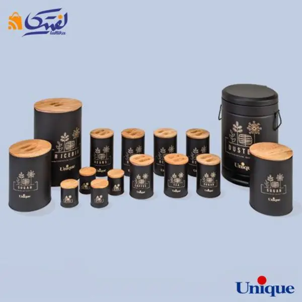 سرویس آشپزخانه 15 پارچه یونیک فانتزی گل درب بامبو UN-8053 - 3
