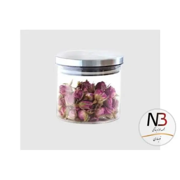 بانکه حبوبات شیشه ای درب استیل 300 یونیک UN-1279 unique - 2