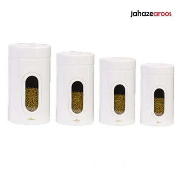 ظرف حبوبات در 4 سایز پنجره دار یونیک UN-5995 unique - 2